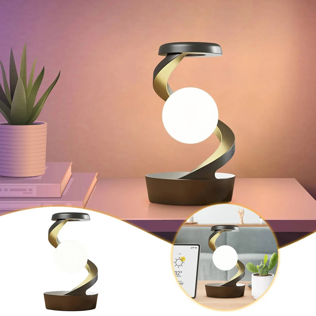Contemporary Leviosa Rotating Suspension Lamp with Wireless Charger