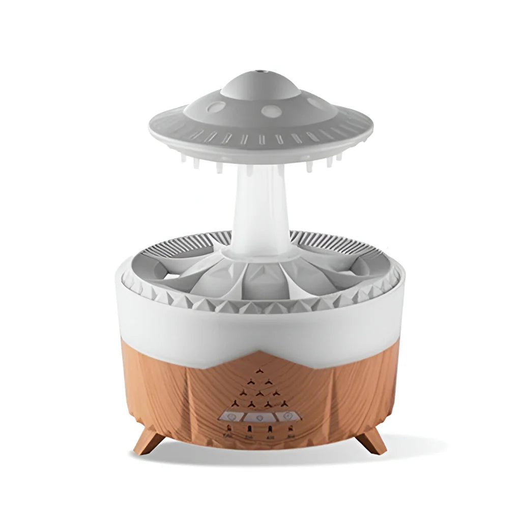 Portable Raindrop Humidifier with Essential Oil Diffuser for Bedroom and Office Use