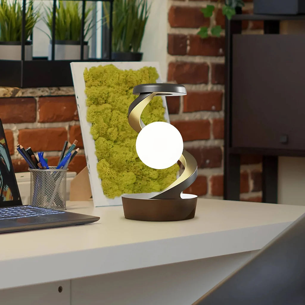 Contemporary Leviosa Rotating Suspension Lamp with Wireless Charger