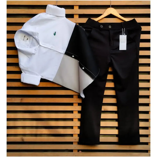 Men Designer Trouser and Shirt Combo Set Offering Fashion Versatility and Sophisticated Style