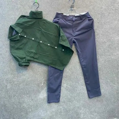 Men’s Shirt and Pant Combo Set with Coordinated Colors for Versatile Styling
