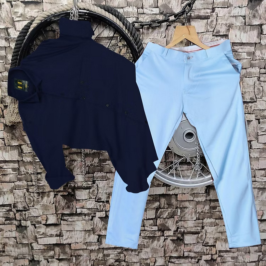 Elegant Men’s Shirt and Trouser Set Perfect for Office and Formal Occasions