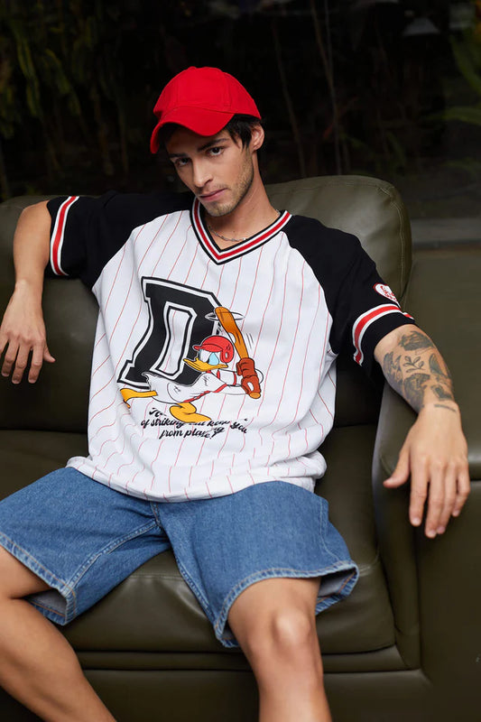 Premium Donald Duck Oversized Jersey Graphic Printed Relaxed Fit T-Shirt