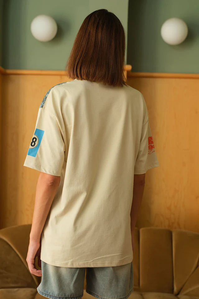 Stylish Oversized T-Shirt for Women with Porsche Logo Print